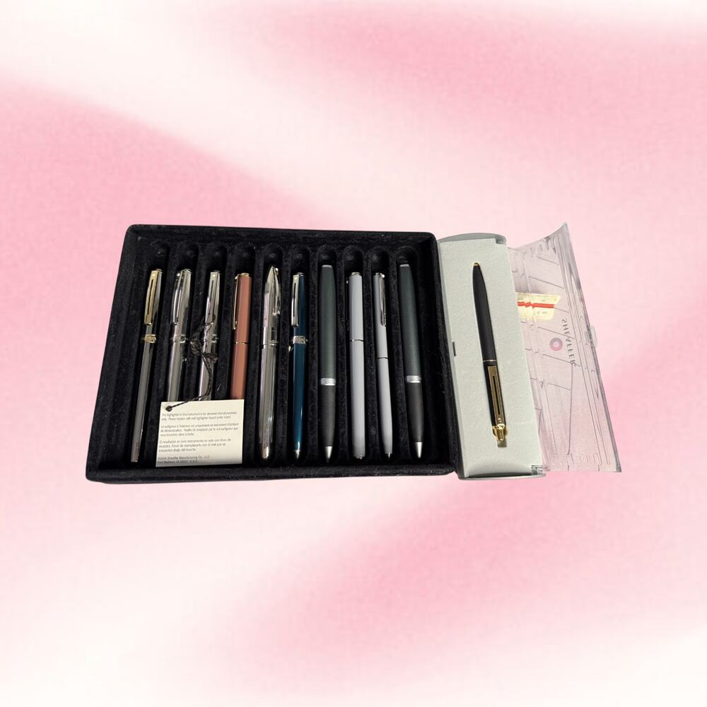 Vintage Sheaffer White Dot Pen Lot 11 Fountain Ballpoint Highlighter Y2K